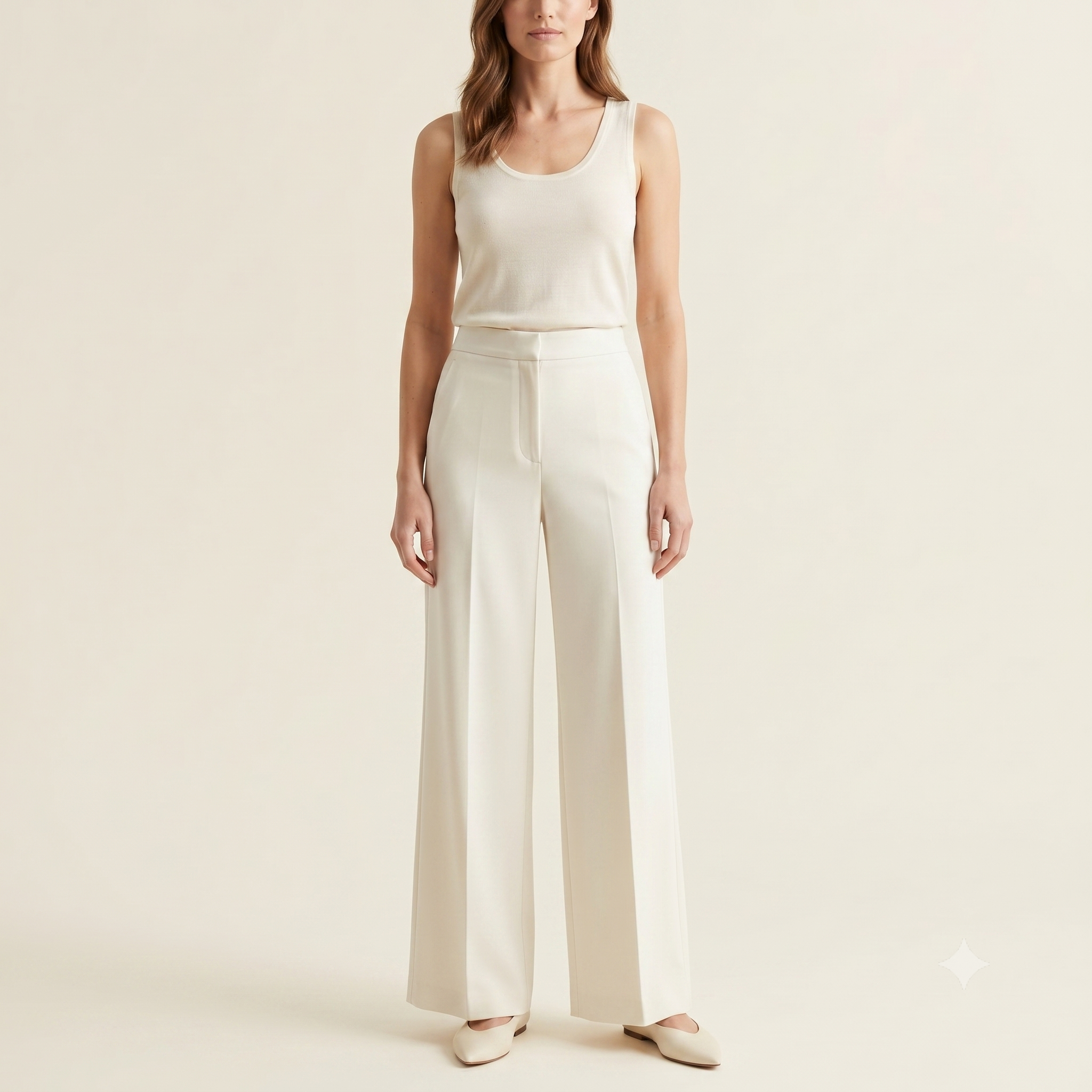 KXM Ivory Wide-Leg Alternate